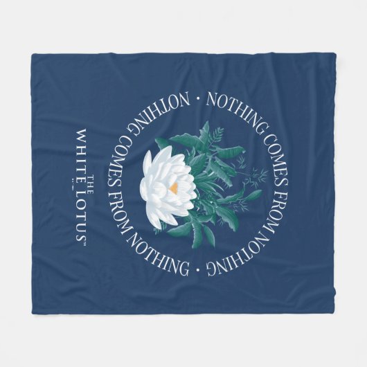 Niets komt uit het niets - de witte lotus fleece deken (Voorkant (Horizontaal))