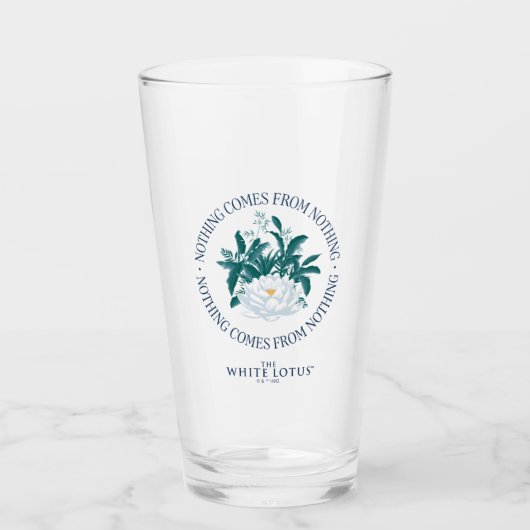 Niets komt uit het niets - de witte lotus glas (Voorkant)