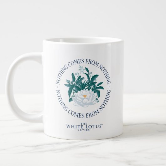 Niets komt uit het niets - de witte lotus grote koffiekop (Links)