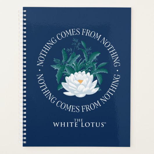 Niets komt uit het niets - de witte lotus planner (Voorkant)