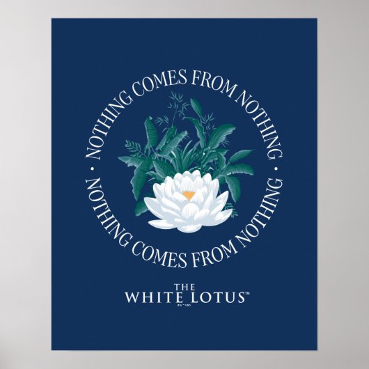 Niets komt uit het niets - de witte lotus poster (Voorkant)