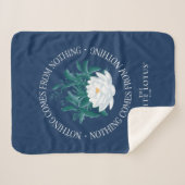 Niets komt uit het niets - de witte lotus sherpa deken (Voorkant (horizontaal))