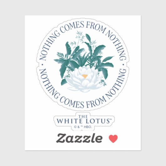 Niets komt uit het niets - de witte lotus sticker (Vel)