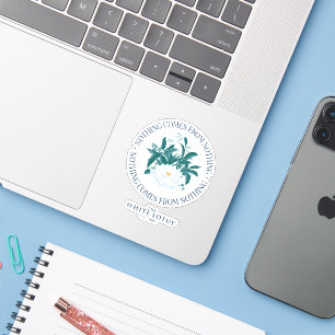 Niets komt uit het niets - de witte lotus sticker