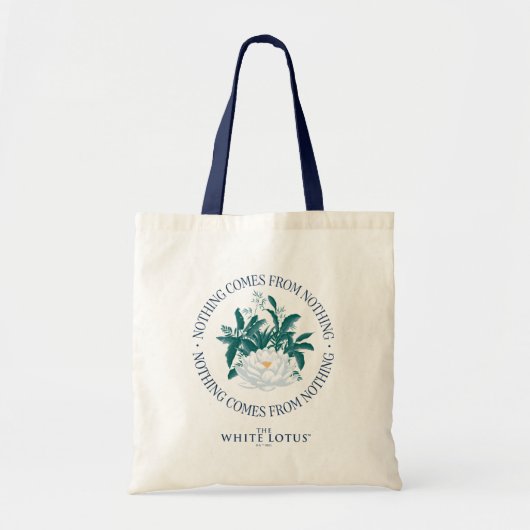 Niets komt uit het niets - de witte lotus tote bag (Voorkant)