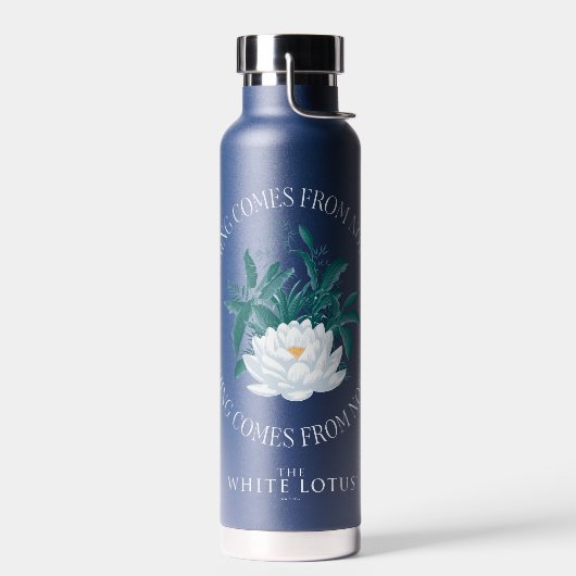 Niets komt uit het niets - de witte lotus waterfles (Links)