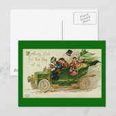Niets langzamer St. Patrick's Day Vintage-auto Briefkaart (Voorkant / Achterkant)