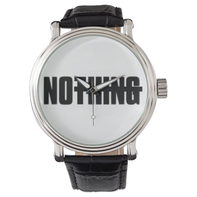 "Niets" Let op | Reloj | pata[Nihilisme (ø)] Ya! Horloge (Voorkant)