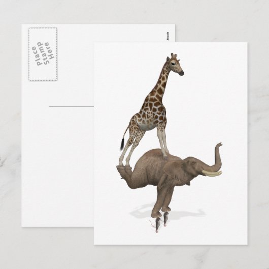 Niets lijkt onmogelijk voor de beste vrienden feestdagenkaart (Voorkant / Achterkant)