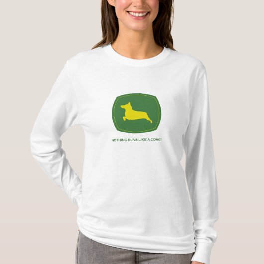 Niets loopt als een Corgi Dames Hoodie T-shirt (Voorkant)