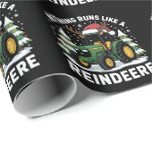 Niets loopt als een Kersttractor van rendieren  Cadeaupapier (Rol Hoek)