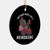 Niets loopt als een rendier keramisch ornament (Rechts)