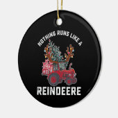 Niets loopt als een rendier keramisch ornament (Links)