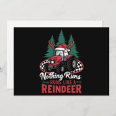 Niets loopt als een rendier Kerst Tractor  Feestdagenkaart (Voorkant / Achterkant)