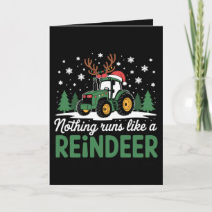 Niets loopt als een rendier Kerst Tractor Kaart