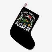 Niets loopt als een rendier Kerst Tractor Kleine Kerstsok (Voorkant (Hangend))