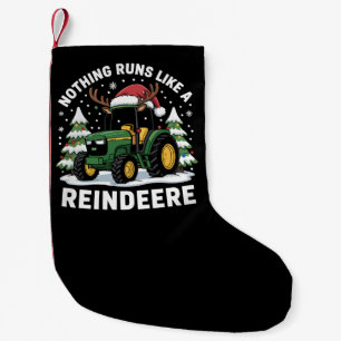 Niets loopt als een rendier Kerst Tractor  Kleine Kerstsok