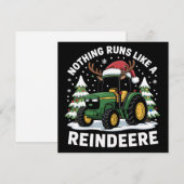 Niets loopt als een rendier Kersttractor  Feestdagenkaart (Voorkant / Achterkant)