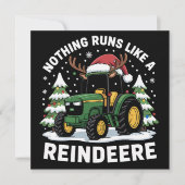 Niets loopt als een rendier Kersttractor  Feestdagenkaart (Voorkant)