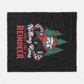 Niets loopt als een rendier kersttractor fleece deken (Voorkant (Horizontaal))