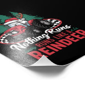 Niets loopt als een rendier kersttractor foto afdruk (Hoek)