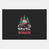 Niets loopt als een rendier kersttractor inpakpapier vel (Voorkant)