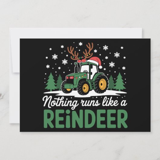 Niets loopt als een rendier Kersttractor Kaart (Voorkant)