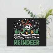 Niets loopt als een rendier Kersttractor Kaart (Staand voorkant)