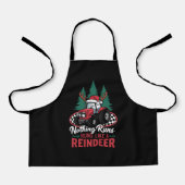 Niets loopt als een rendier kersttractor schort (Voorkant)