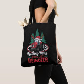 Niets loopt als een rendier kersttractor tote bag (Dichtbij)