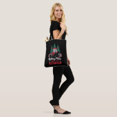 Niets loopt als een rendier kersttractor tote bag (Op model)