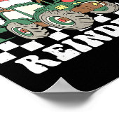 Niets loopt als een rendier leuk kerstgezin poster (Hoek)