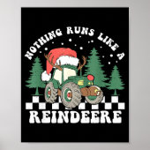 Niets loopt als een rendier leuk kerstgezin poster (Voorkant)