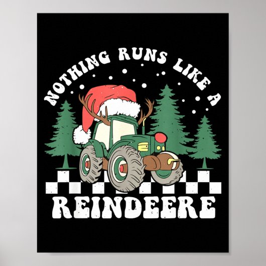 Niets loopt als een rendier leuk kerstgezin poster (Voorkant)