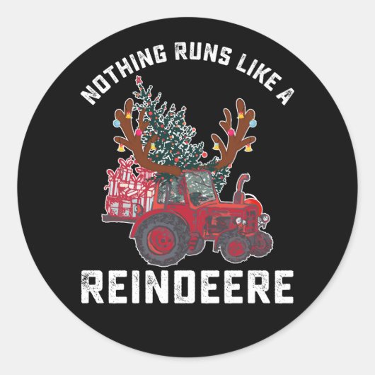 Niets loopt als een rendier ronde sticker (Voorkant)