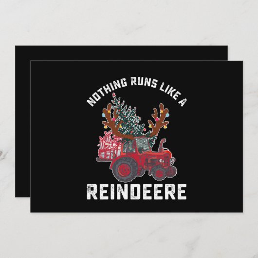 Niets loopt als een rendier-trekker rendier kaart (Voorkant / Achterkant)