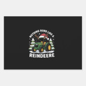 Niets loopt als een rendierere kersttractor inpakpapier vel (Voorkant)