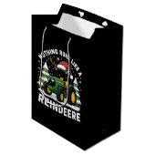 Niets loopt als een rendierere kersttractor medium cadeauzakje (Voorkant Gekanteld)