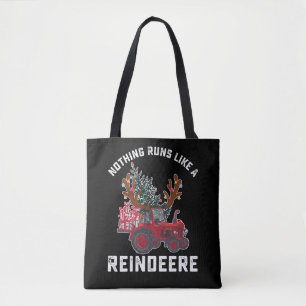 Niets loopt als een rendiertrekker rendier tote bag