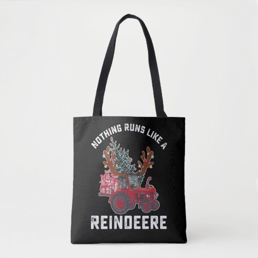 Niets loopt als een rendiertrekker rendier tote bag (Voorkant)