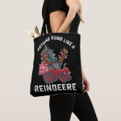Niets loopt als een rendiertrekker rendier tote bag (Dichtbij)