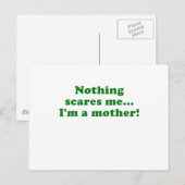 Niets maakt me bang als moeder briefkaart (Voorkant / Achterkant)