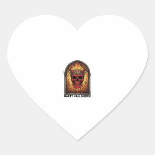 Niets Maakt Me Bang Rood Gehoornde Schedel Spin We Hart Sticker