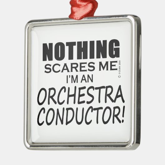 Niets maakt me gek op Orchestra Conductor Metalen Ornament (Links)