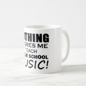 Niets maakt me Graad School Music Koffiemok (Voorkant rechts)