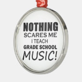 Niets maakt me Graad School Music Metalen Ornament (Links)