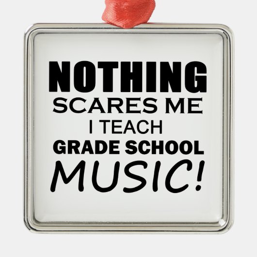 Niets maakt me Graad School Music Metalen Ornament (Voorkant)