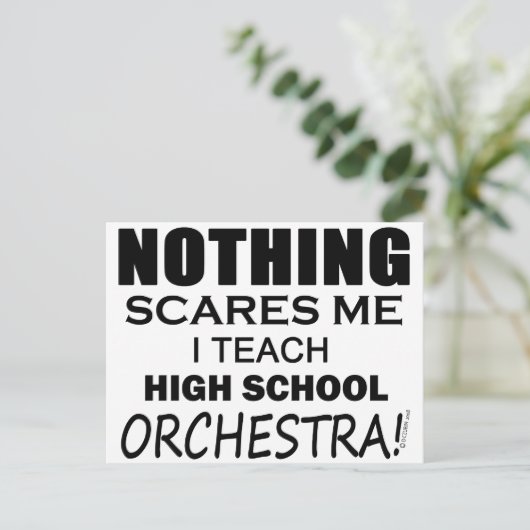 Niets maakt me het High School Orchestra uit Briefkaart (Staand voorkant)