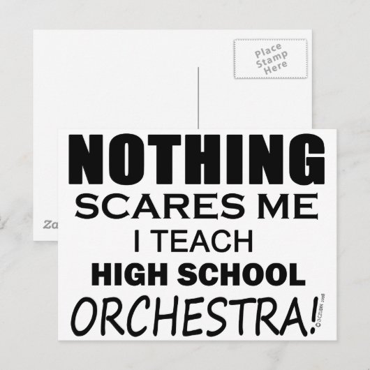 Niets maakt me het High School Orchestra uit Briefkaart (Voorkant / Achterkant)