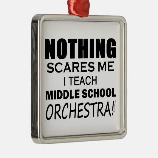 Niets maakt me Midden School Orchestra gek Metalen Ornament (Rechts)